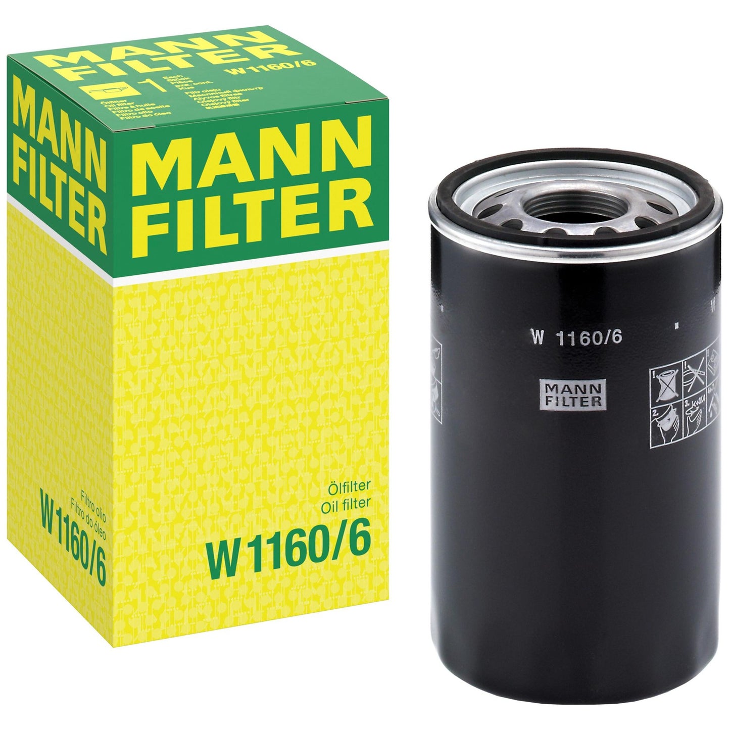Filtro Blindado de Óleo Hidráulico - Mann-Filter - W1160/6 - (1)