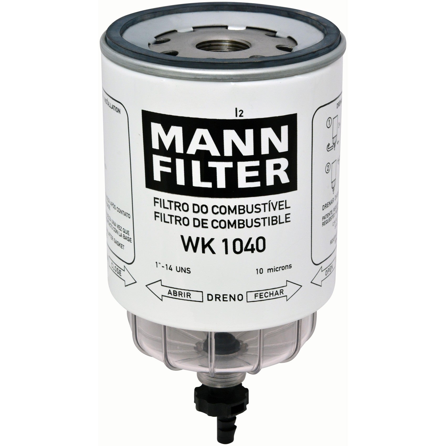 Filtro Blindado de Combustível Separador de Água - Mann-Filter - WK1040 - (1)