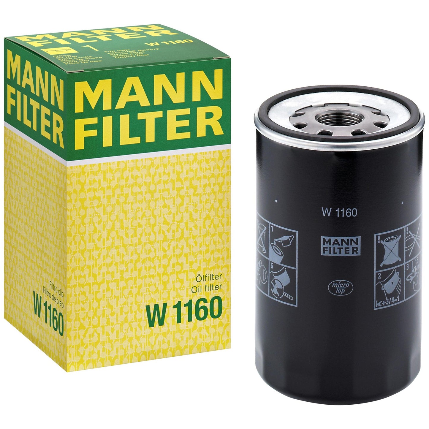Filtro Blindado de Óleo - Mann-Filter - W1160 - (1)