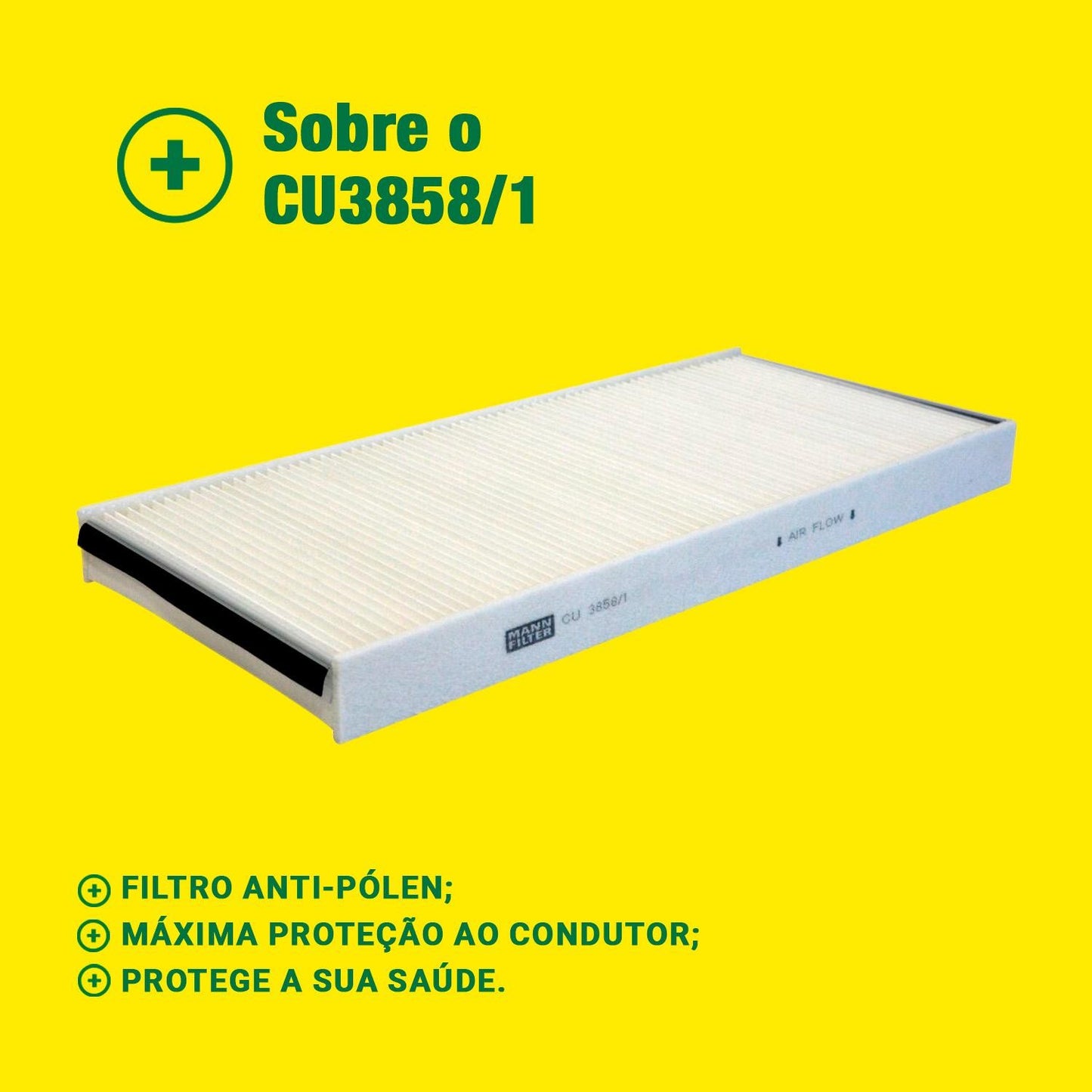 Filtro de Ar Condicionado Cabine - Mann-Filter - CU3858/1 - (3)