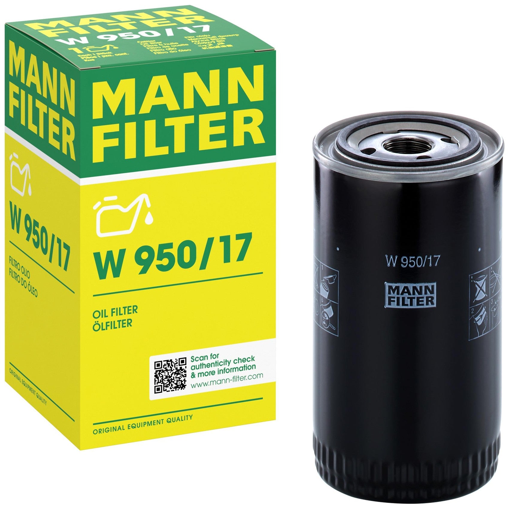 Filtro Blindado de Óleo - Mann-Filter - W950/17 - (1)
