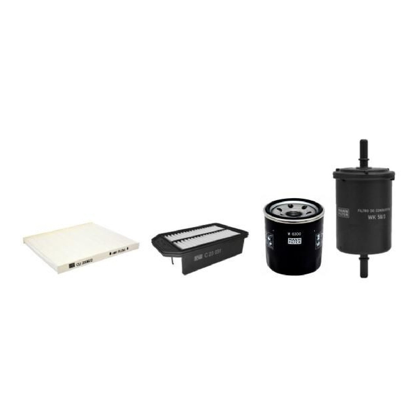 Kit de Filtros Ar Cabine Combustível Óleo - Mann-Filter - SP11076-4 - (1)