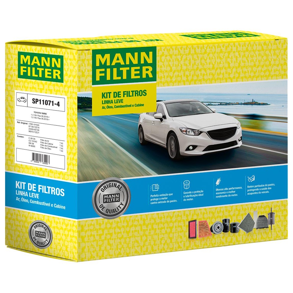 Kit de Filtros Ar Cabine Combustível Óleo - Mann-Filter - SP11071-4 - (2)