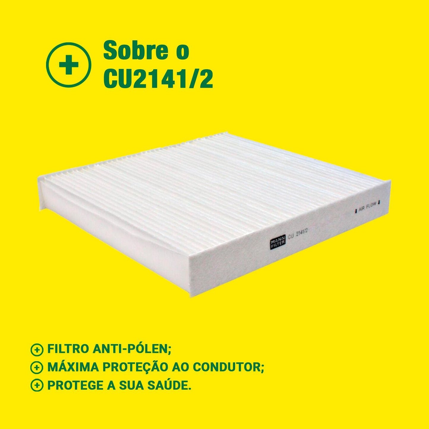 Filtro de Ar Condicionado Cabine - Mann-Filter - CU2141/2 - (3)