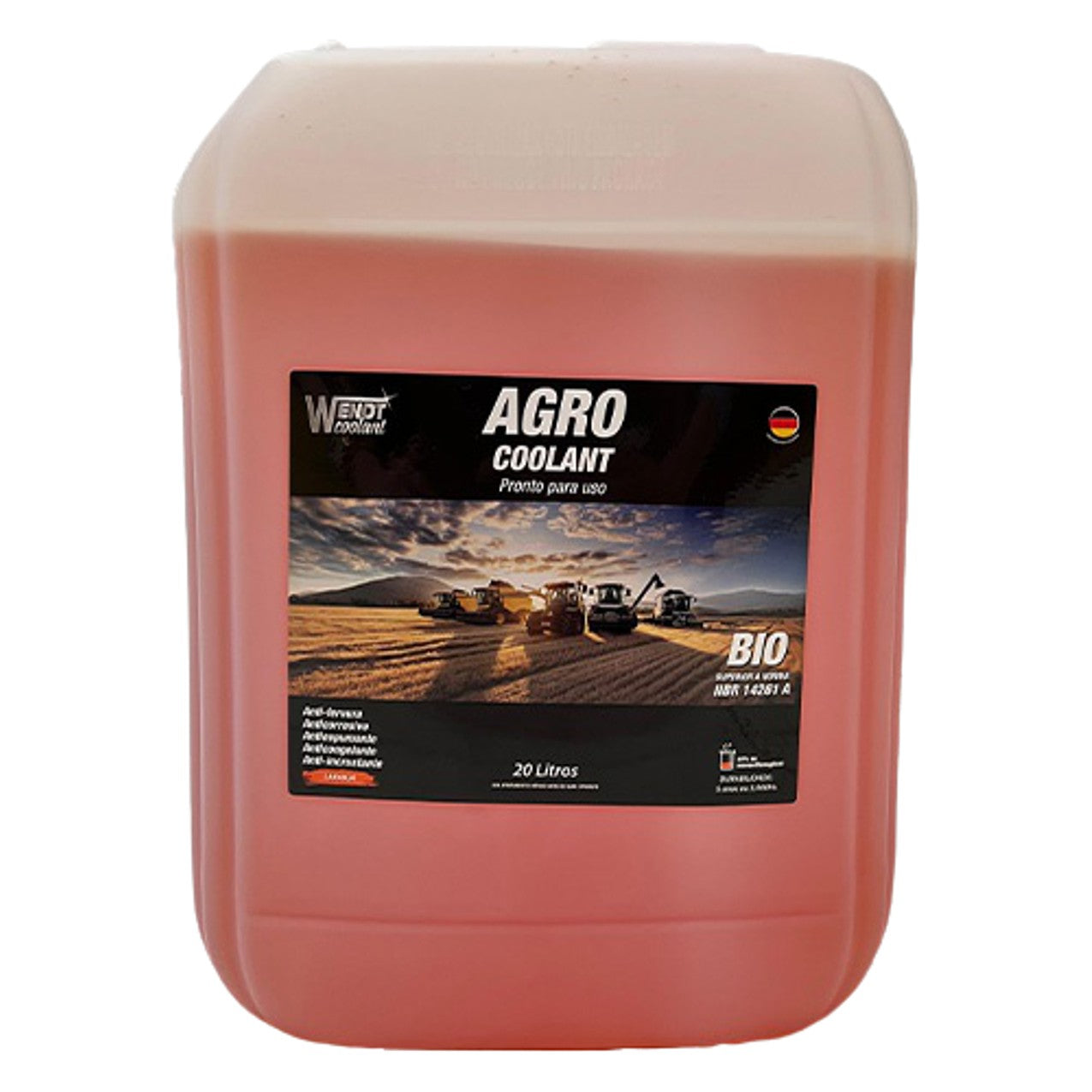 Aditivo Radiador Agro Pronto para Uso 20L - Laranja - Wendt Parts - WNT1040 - (1)