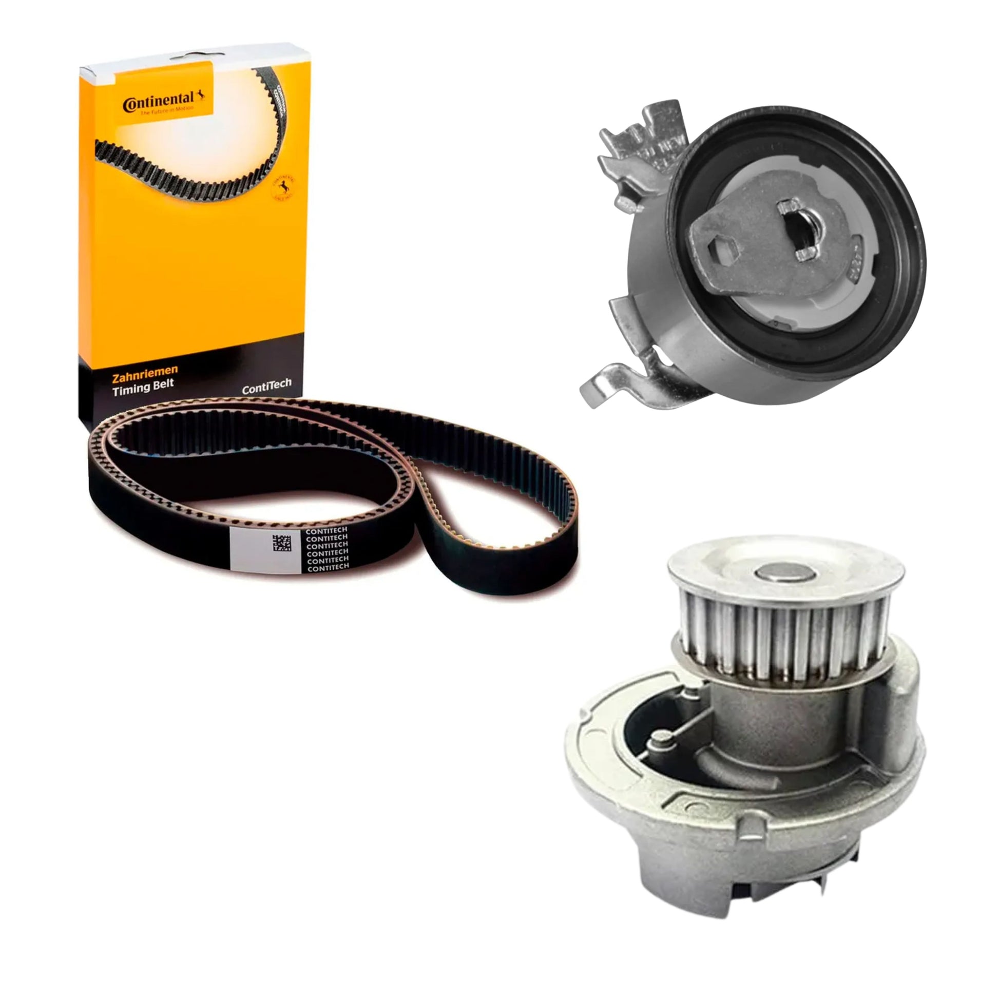 Kit Correia, Rolamento Tensor e Bomba da Água - Continental Contitech - CT874WP9  - (1)