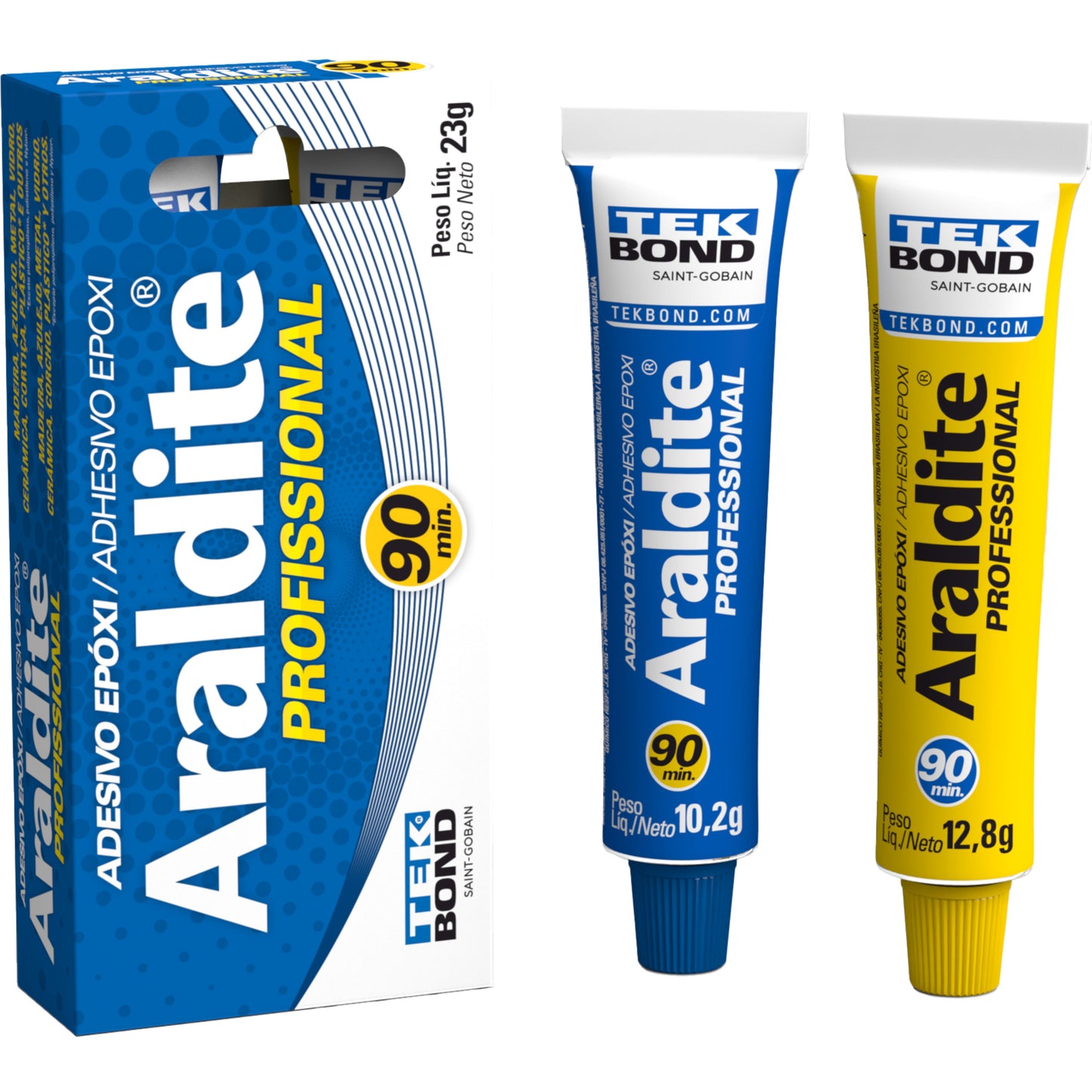 Adesivo Cola Epóxi Araldite Profissional 90min 23g - Tekbond - (1)