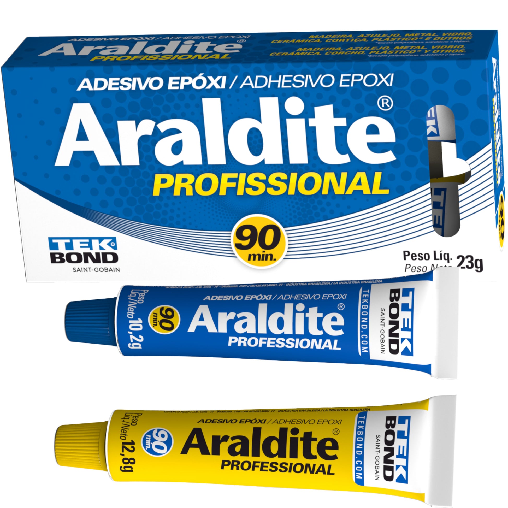 Adesivo Cola Epóxi Araldite Profissional 90min 23g - Tekbond - (2)