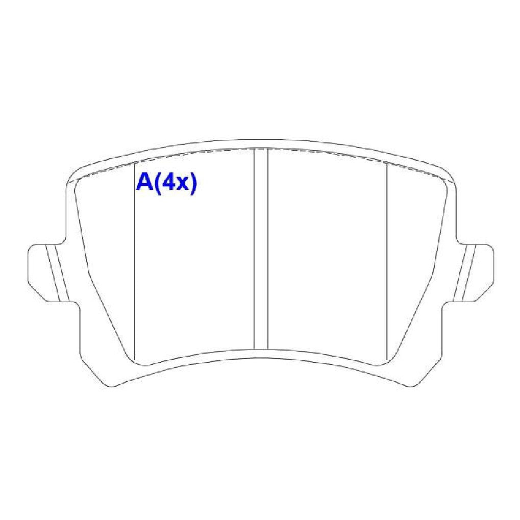 Jogo de Pastilhas de Freio Traseira para Volkswagen Passat e Tiguan - Syl - 3050 - (1)