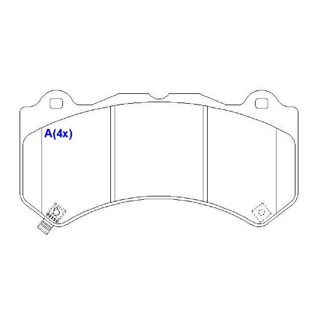 Jogo de Pastilhas de Freio Dianteira para Cadillac CTS - Syl - 6124 - (1)