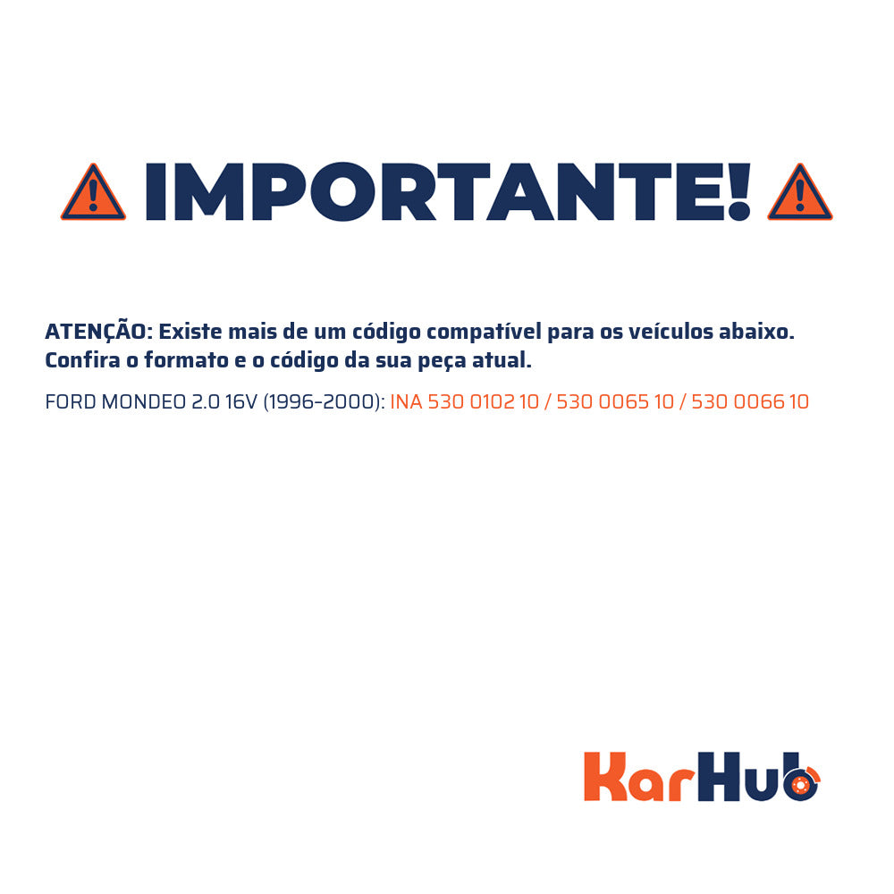 Kit Tensor e Correia para Ford Escort e Mondeo - INA - 530 0102 10 - (4)