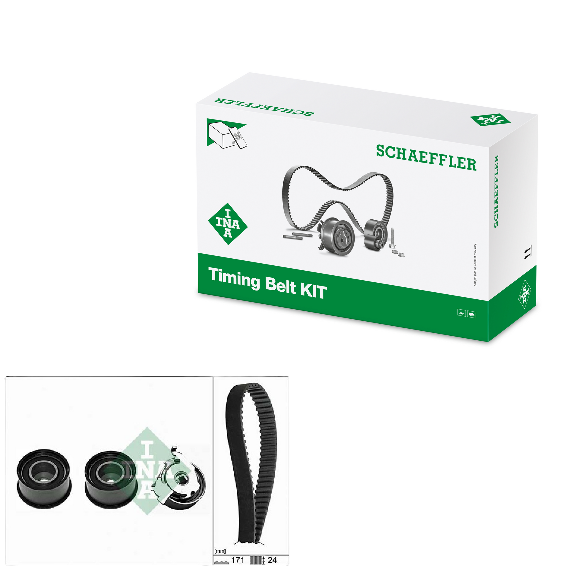 Kit Correia Dentada Sincronizadora com Tensor - INA - 530 0358 10 - (1)
