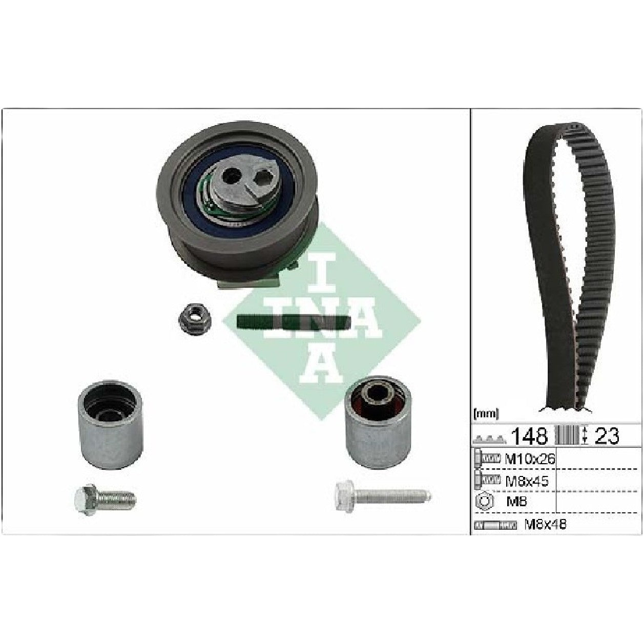 Kit Correia Dentada Sincronizadora com Tensor - INA - 530 0445 10 - (2)
