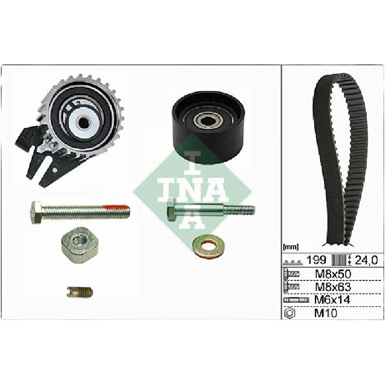 Kit Correia Dentada Sincronizadora com Tensor - INA - 530 0562 10 - (4)