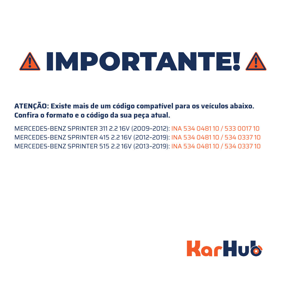 Tensor Correia Alternador - INA - 534 0481 10 - (6)