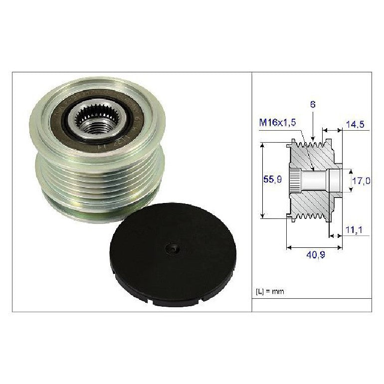 Polia do Alternador - INA - 535 0012 10 - (4)