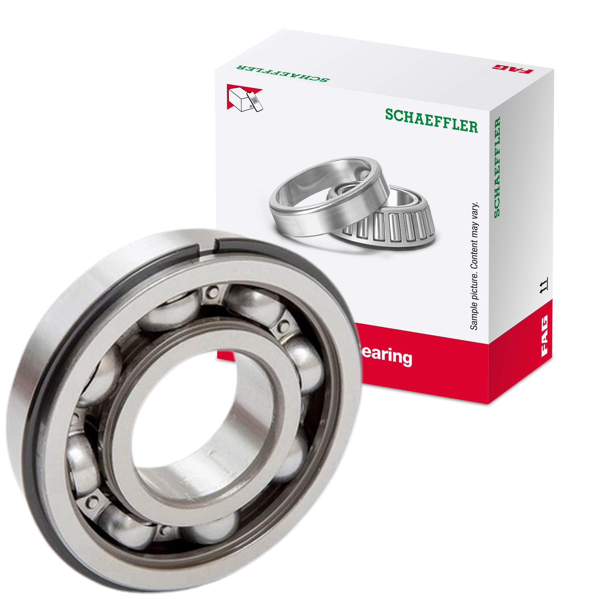 Rolamento Fixo de Uma Carreira de Esferas - FAG - 6308ZRNR - (1)