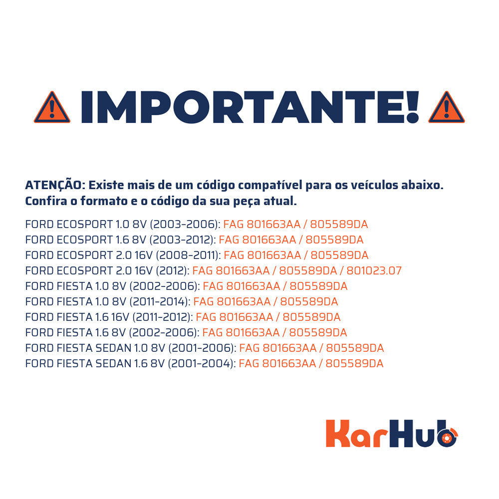 Rolamento de Roda Dianteiro ou Traseiro - FAG - 801663AA - (4)