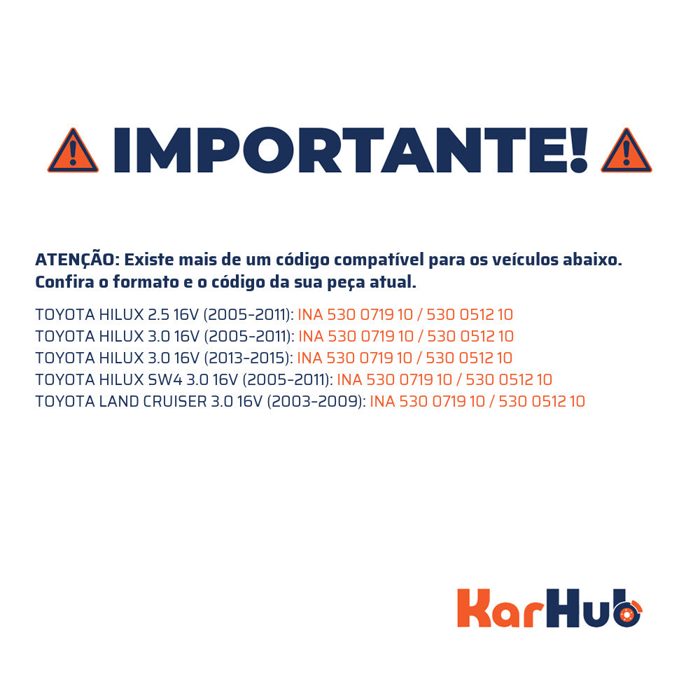 Kit Correia Dentada Sincronizadora com Tensor - INA - 530 0719 10 - (4)