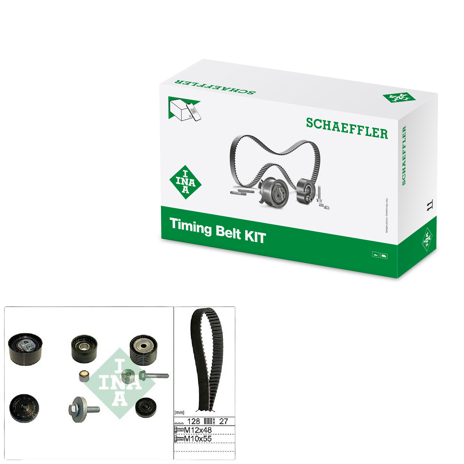 Kit Correia Dentada Sincronizadora com Tensor - INA - 530 0637 10 - (1)