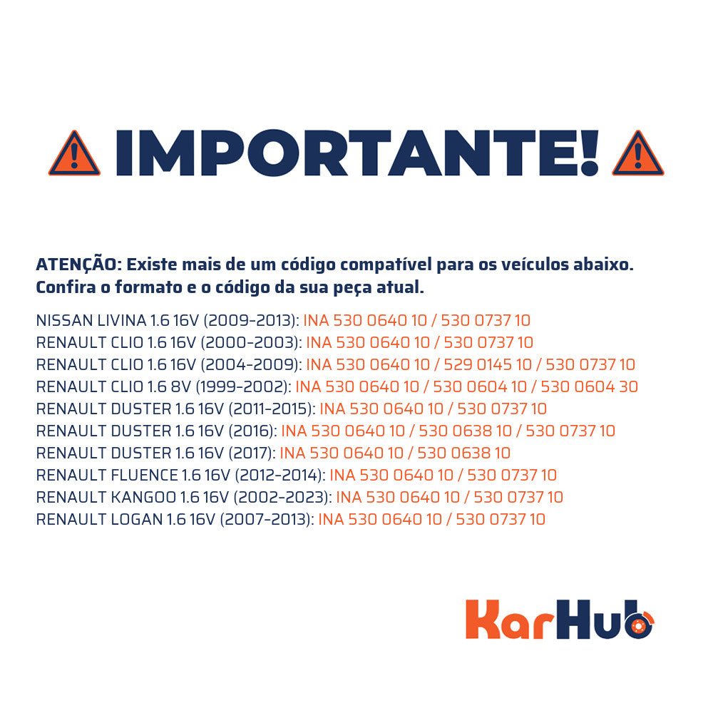 Kit Correia Dentada Sincronizadora com Tensor - INA - 530 0640 10 - (4)