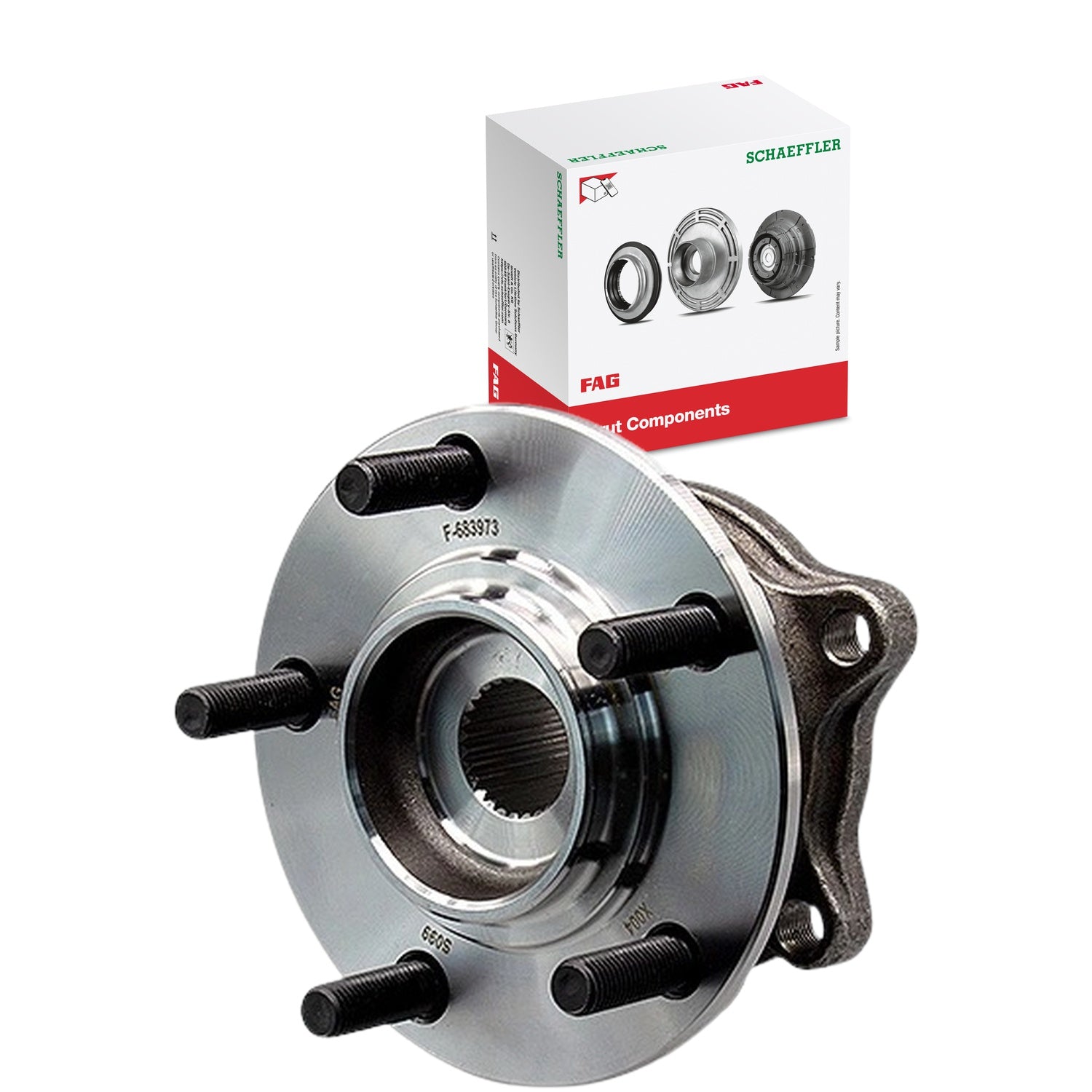 Cubo de Roda com Rolamento para Mitsubishi Lancer Sportback e Outlander - FAG - 713 6198 00 - (1)