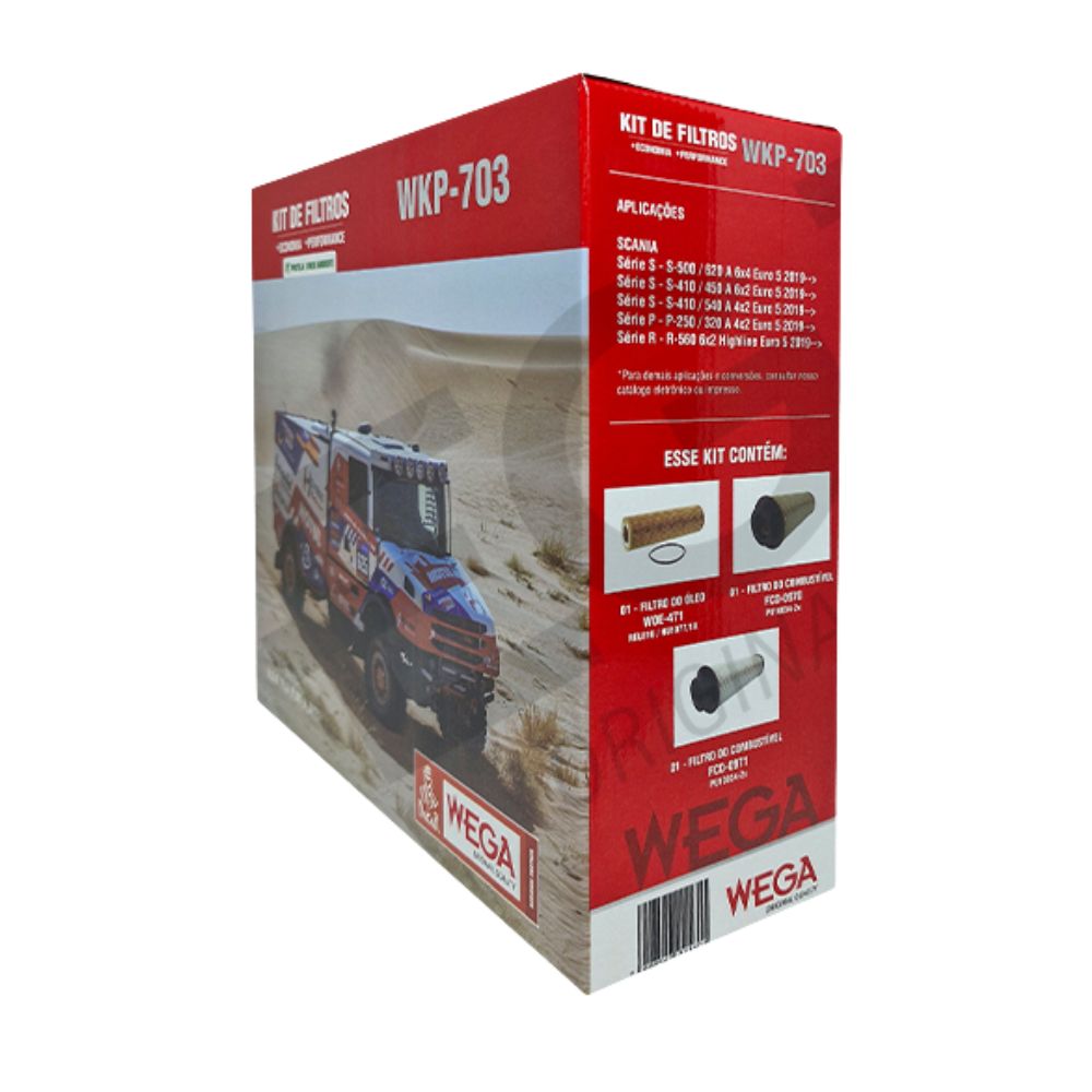 Kit Filtros 2x Combustível 1x Óleo - Wega - WKP-703 - (2)