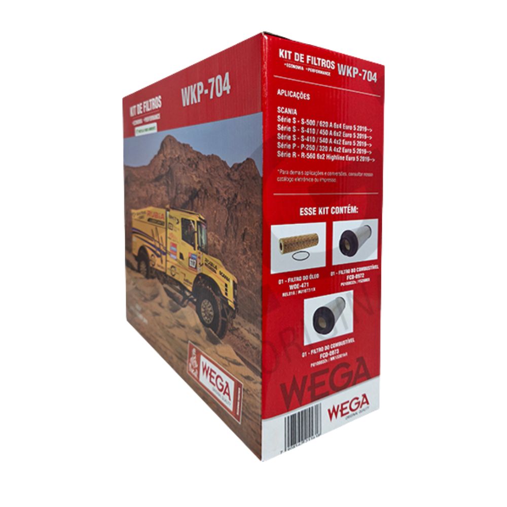 Kit Filtros 2x Combustível 1x Óleo - Wega - WKP-704 - (2)