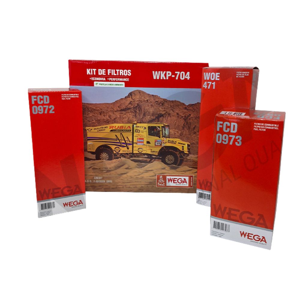 Kit Filtros 2x Combustível 1x Óleo - Wega - WKP-704 - (3)