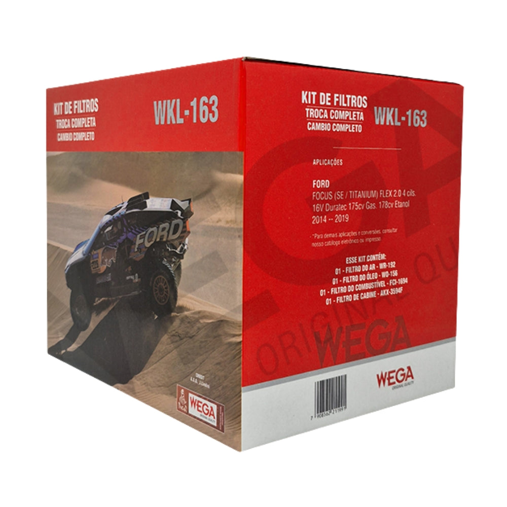 Kit Filtros de Ar Combustível Óleo e Cabine - Wega - WKL-163 - (2)