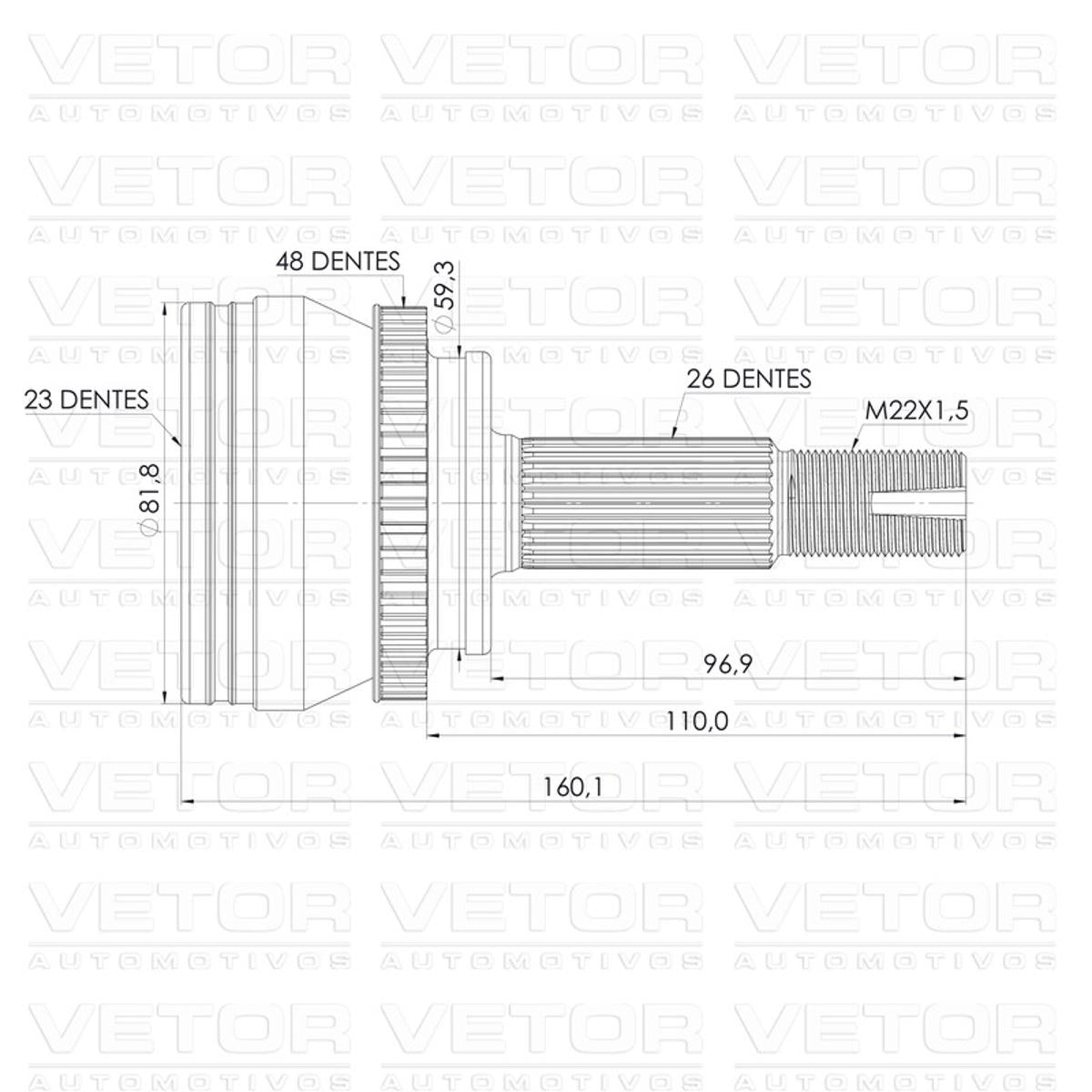Ponteira Junta Homocinética - Vetor - VT6055 - (4)