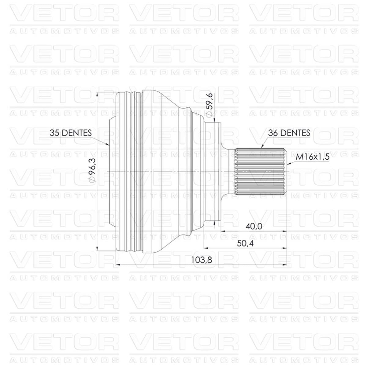 Ponteira Junta Homocinética - Vetor - VT6069 - (4)