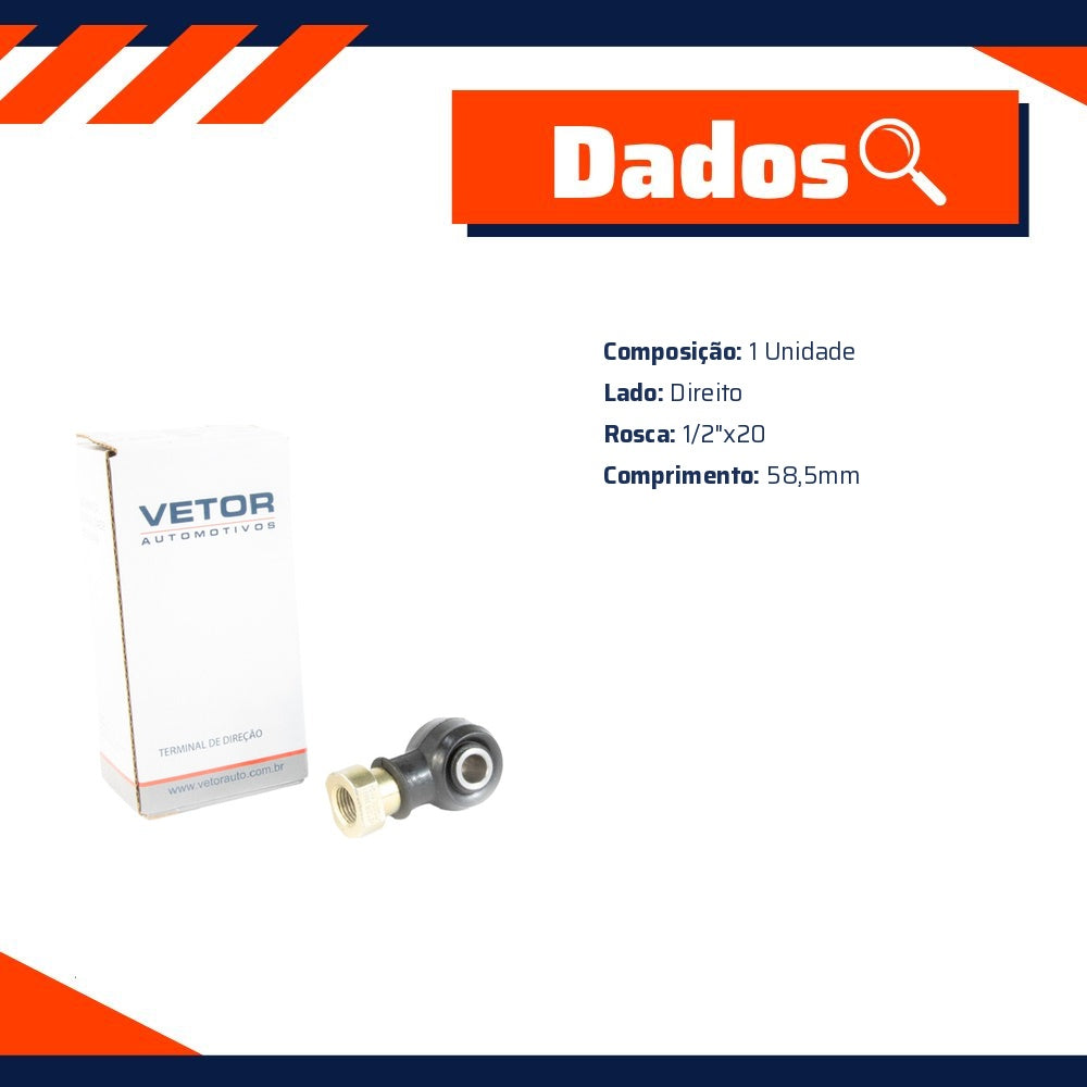 Terminal de Direção Direito - Vetor - VTD270 - (4)