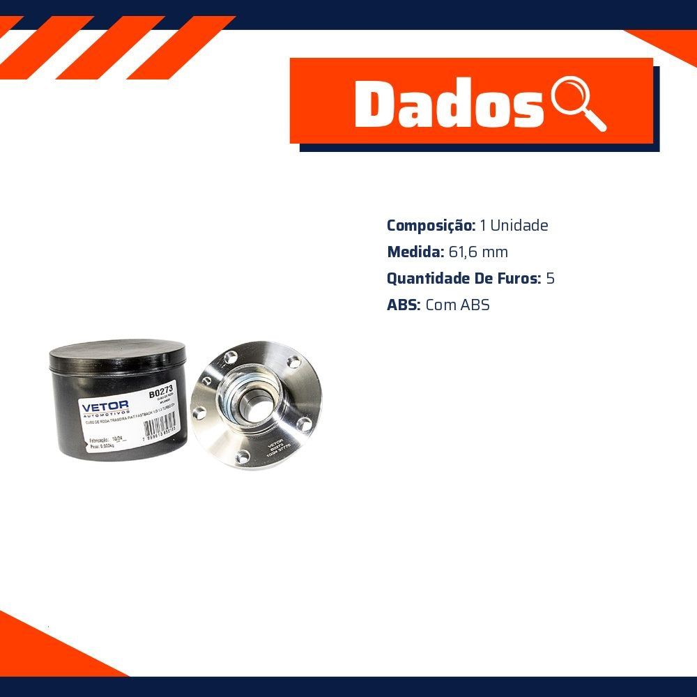Cubo de Roda Traseiro - Vetor - B0273 - (5)