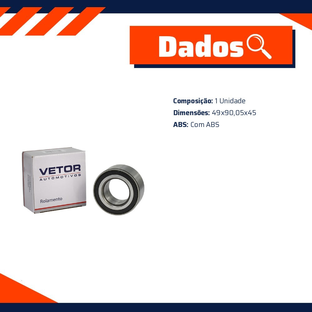 Rolamento de Roda Dianteiro - Vetor - 499045M - (5)