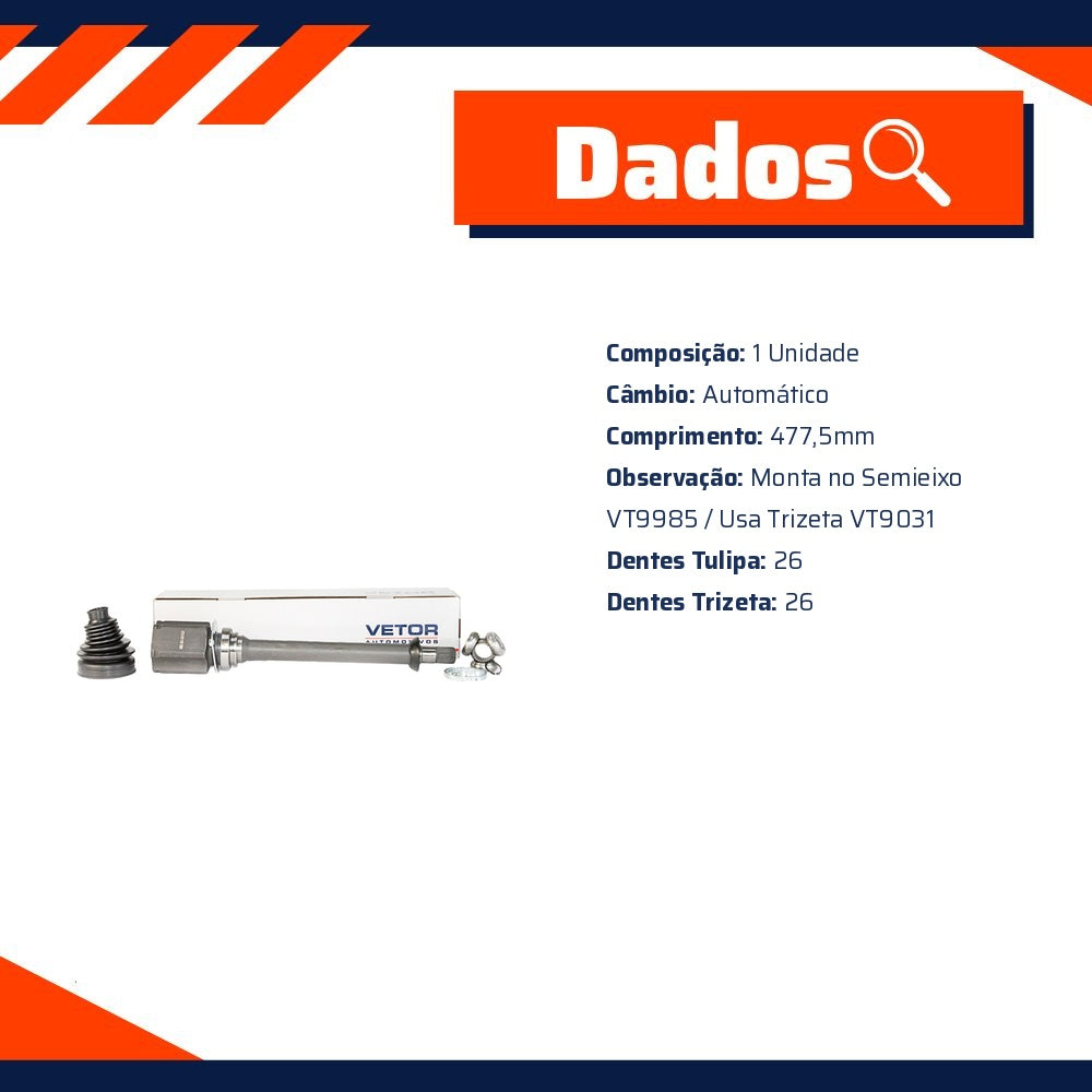 Tulipa Direita Câmbio Automático - Vetor - VT5997 - (5)