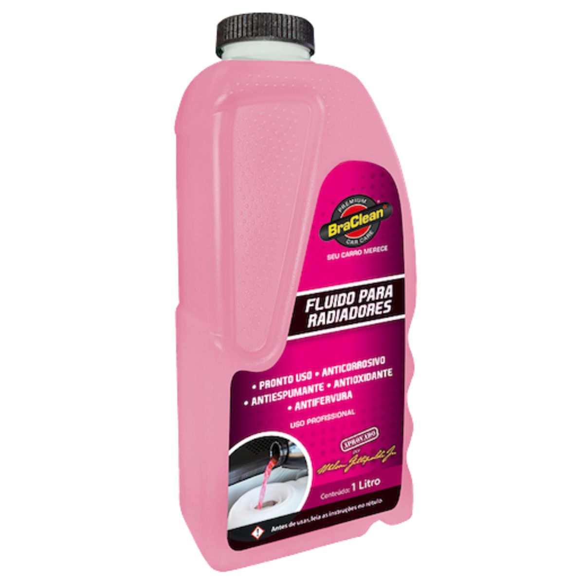 Fluido Aditivo Rosa Pronto Uso Para Radiador 1L - Braclean - FRPU1000R - (1)