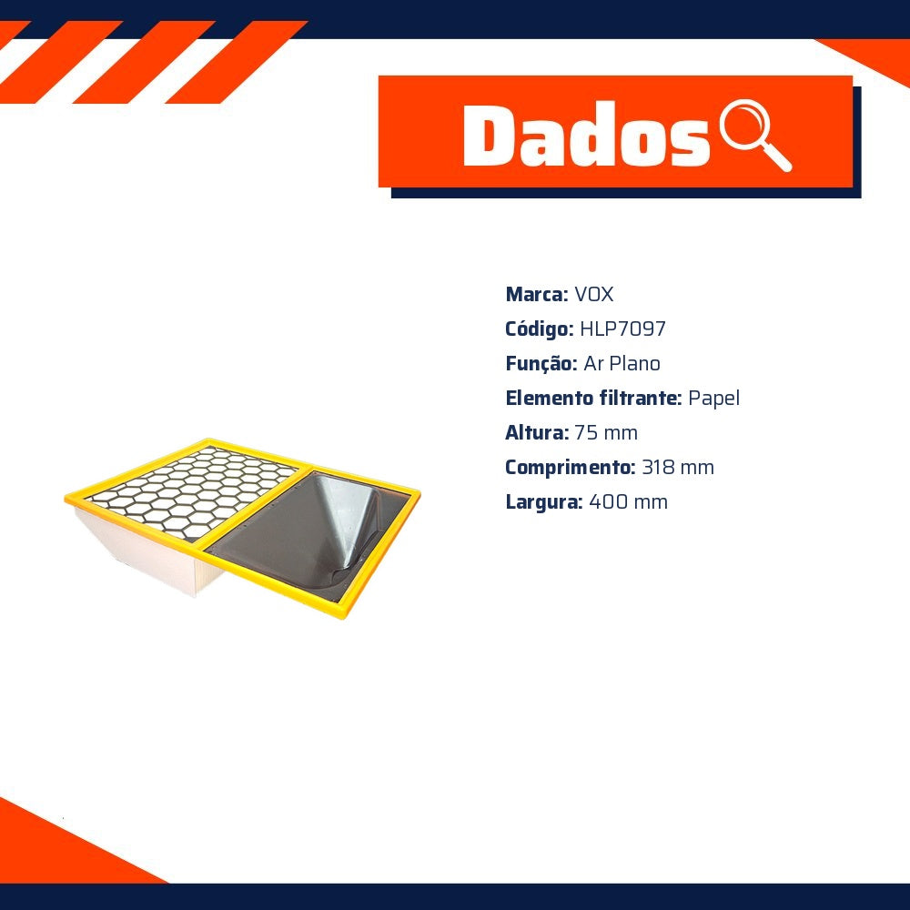 Filtro de Ar do Motor - VOX - HLP7097 - (5)