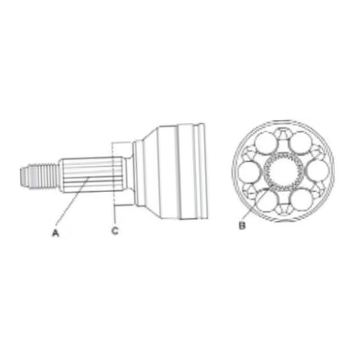 Junta Homocinetica Lado Roda 1 Unidade - Autotec - 17094 - (2)