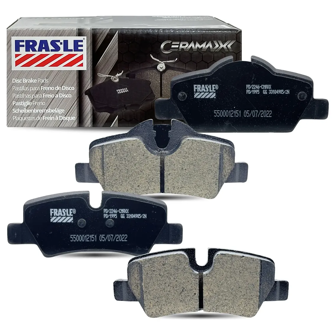 Pastilha de Freio Traseira Cerâmica - Fras-le - PD/2246-CMAXX - (1)