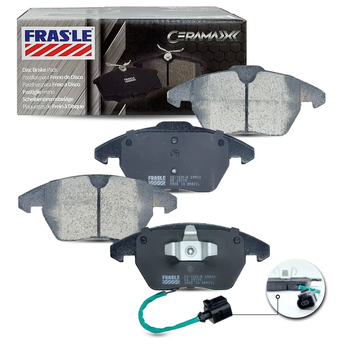 Pastilha de Freio Dianteira Cerâmica - Fras-le - PD/1000-B-CMAXX - (1)