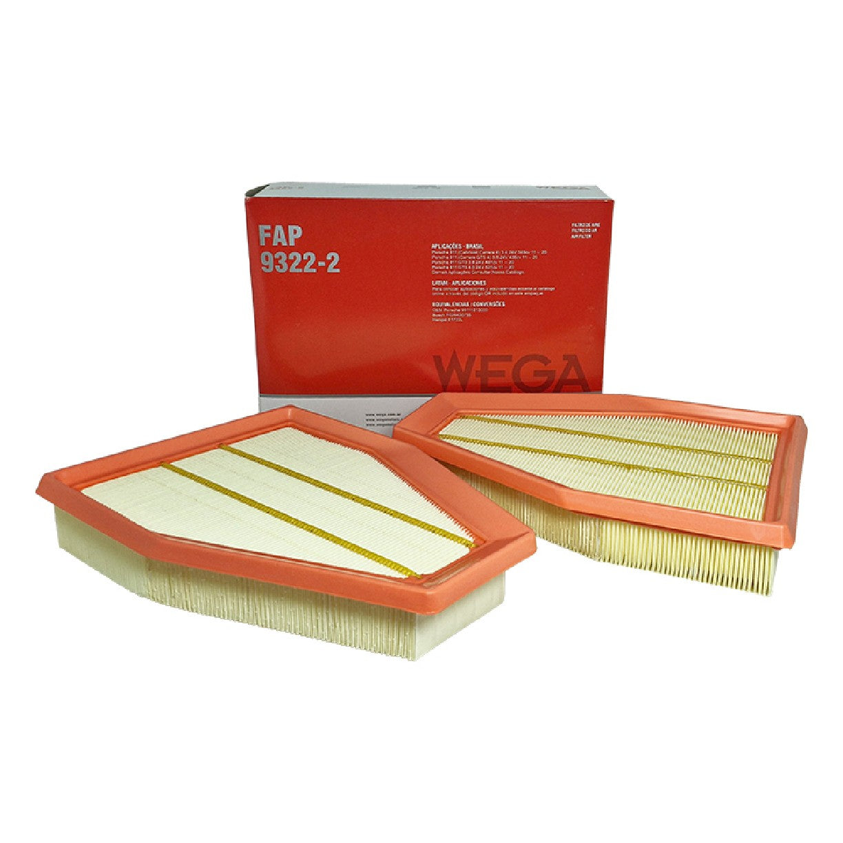 Par do Filtro de Ar do Motor - WEGA - FAP-9322-2 - (1)