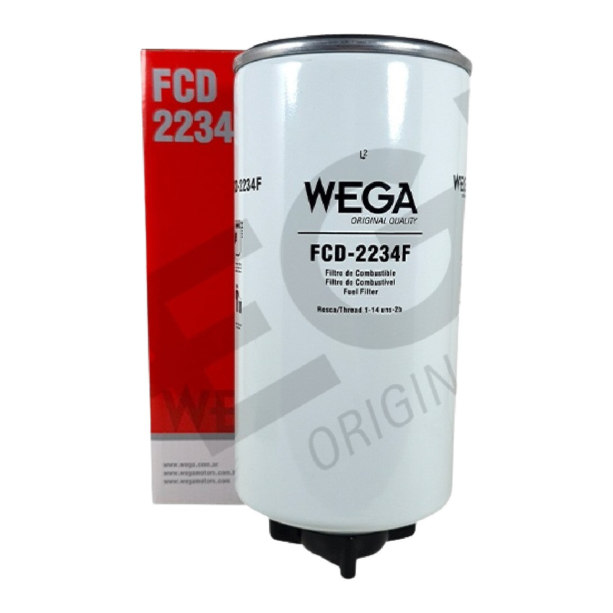 Filtro do Combustível Diesel Separador Blindado com Dreno - WEGA - FCD-2234F - (1)