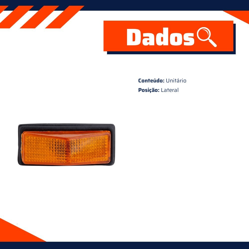 Lanterna Lateral com Soquete Âmbar - DPaula - DP7.395AM - (3)