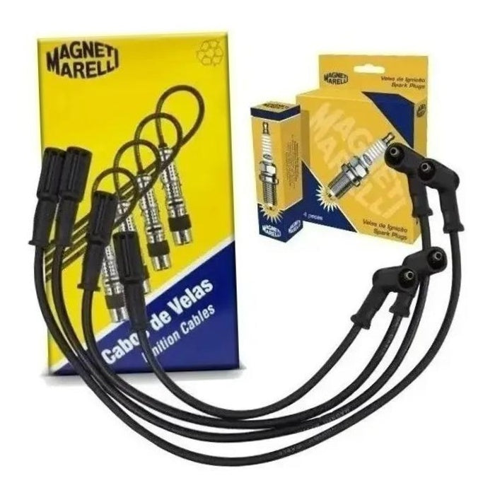 Kit 4 Vela Ignição V-Form e Cabo - Magneti Marelli - CVMT0902 / K6RFMM - (1)