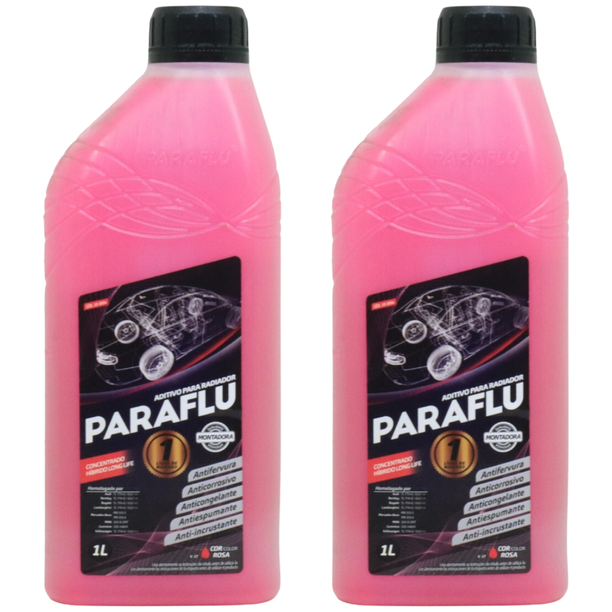 Aditivo 2L Concentrado Radiador Rosa Paraflu Montadora Híbrido 10-3054 - (1)