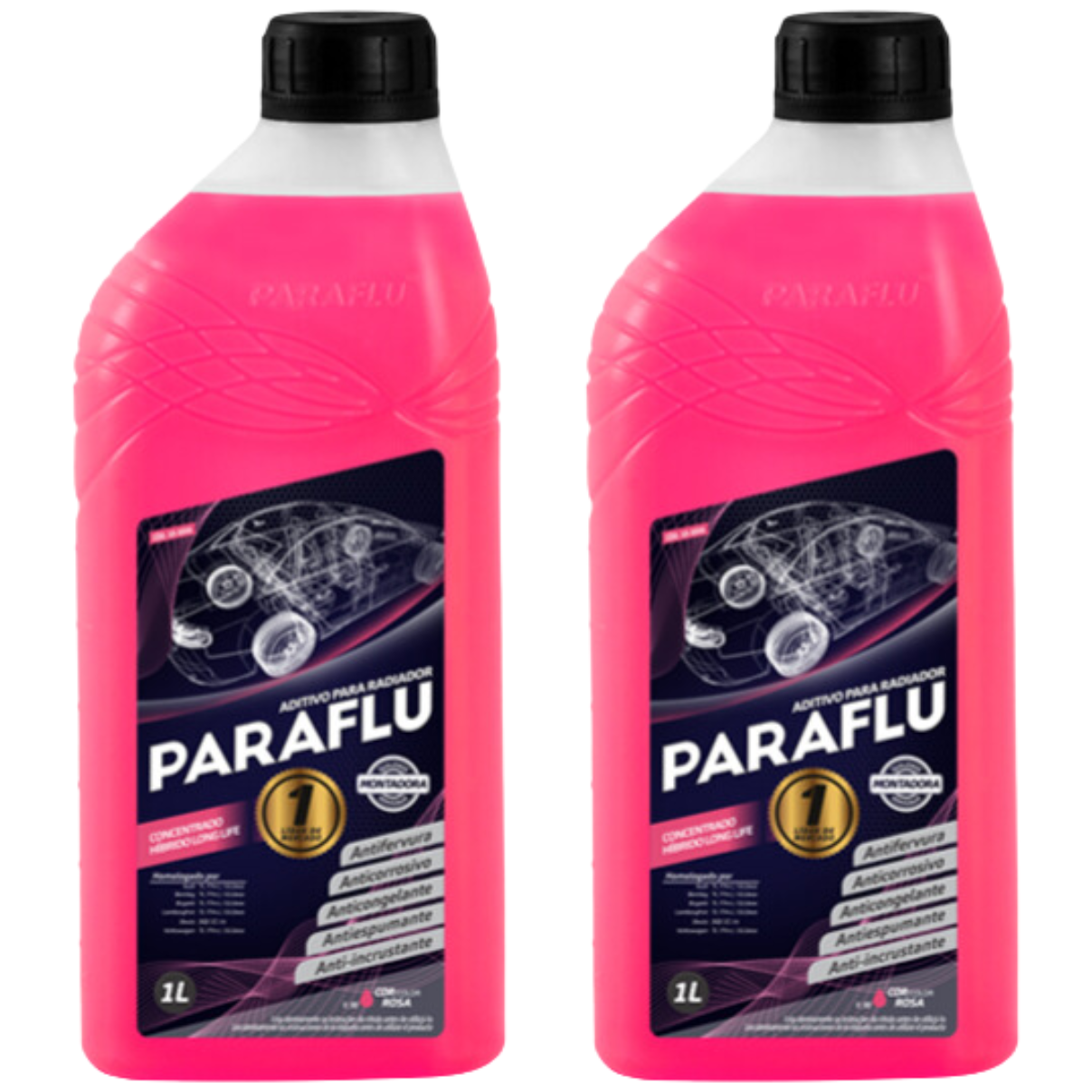 Aditivo 2L Concentrado Radiador Rosa Paraflu Montadora Híbrido 10-3056 - (1)