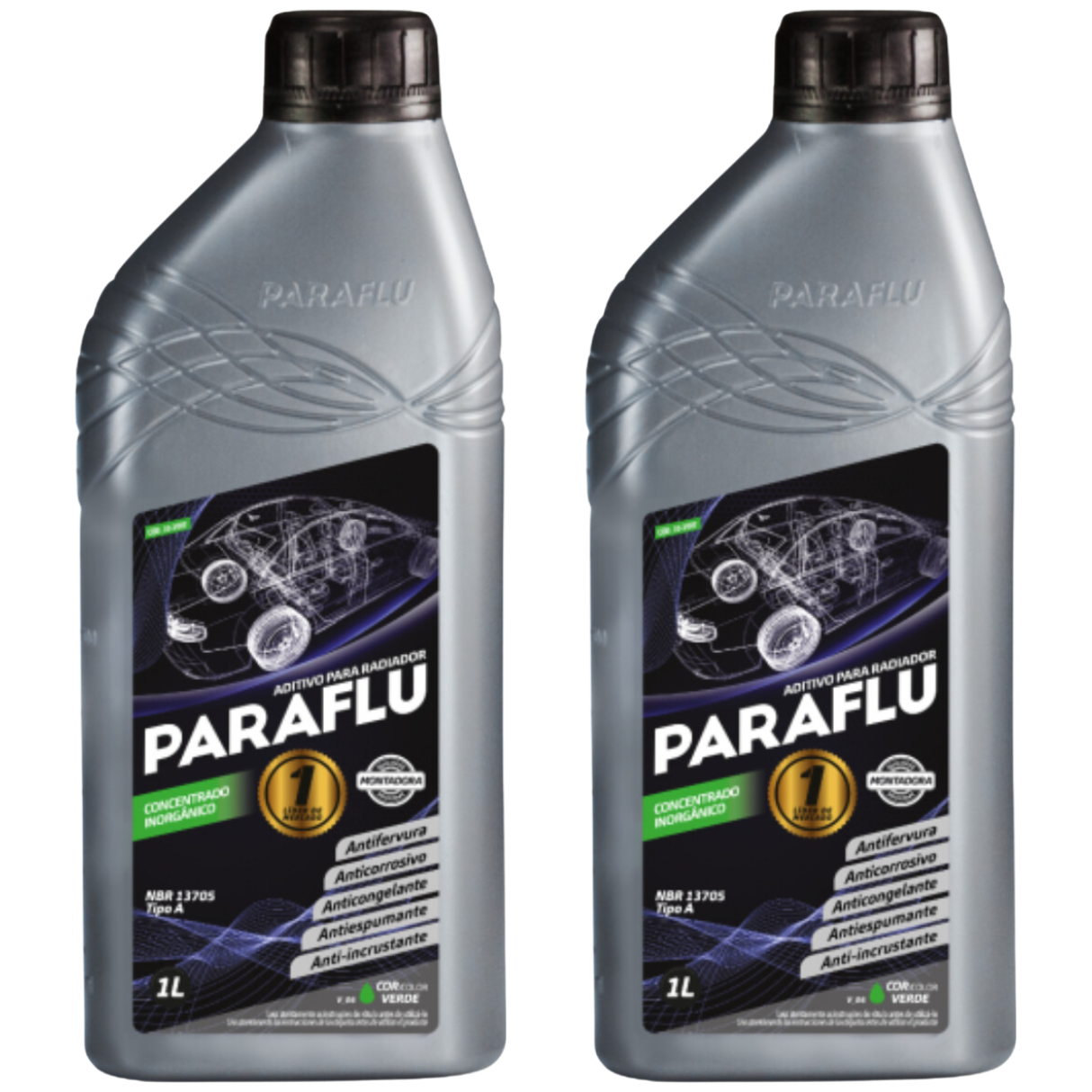 Aditivo 2L Concentrado Radiador Verde Paraflu Montadora Inorgânico - (1)