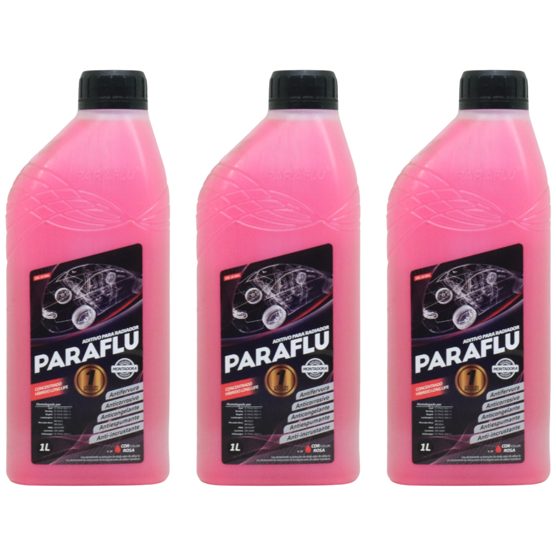 Aditivo 3L Concentrado Radiador Rosa Paraflu Montadora Híbrido 10-3054 - (1)