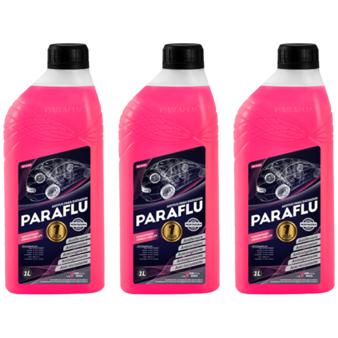 Aditivo 3L Concentrado Radiador Rosa Paraflu Montadora Híbrido 10-3056 - (1)